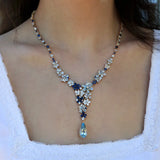 Symphony Aquamarine Sapphire Statement Necklace