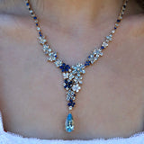 Symphony Aquamarine Sapphire Statement Necklace