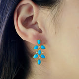 Turquoise Diamond Drop Earrings