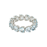 Emma Aquamarine Heart Eternity Ring