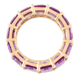 Emma Amethyst Emerald Cut Eternity Ring