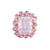 Seraphina Kunzite Pink Sapphire and Diamond Cocktail Ring