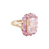 Seraphina Kunzite Pink Sapphire and Diamond Cocktail Ring