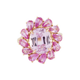 Tabitha Kunzite and Pink Sapphire Cocktail Ring