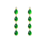 14k Rhythm Natural Jadeite Diamond Drop Earrings