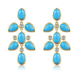 Turquoise Diamond Drop Earrings