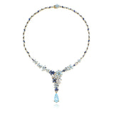 Symphony Aquamarine Sapphire Statement Necklace