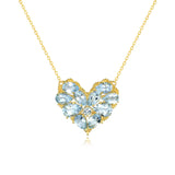 Fantasy Aquamarine Heart Pendant Necklace