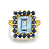 Margeret Aquamarine Sapphire Cocktail Ring