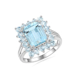 Margeret Aquamarine Cocktail Ring