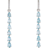 Audrey Aquamarine Diamond Huggie Earrings