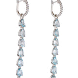 Audrey Aquamarine Diamond Huggie Earrings