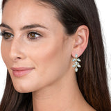 Aquamarine Diamond Chandelier Drop Earrings