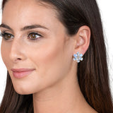 Moonstone Diamond Forget-Me-Not Earrings