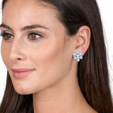 Aquamarine Cluster Earrings