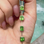nina zhou jewelry 14k solid yellow gold The Garland 16.25 ctw Natural Tsavorite Link Bracelet (One-of-a-Kind)