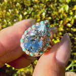 14k yellow gold Nina Zhou x Kai Tidal Laguna 5.86 ctw AIGS Certified Natural Aquamarine, Turquoise & Diamond Ring (One-of-a-Kind)