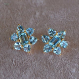 Kaiya Aquamarine Cluster Earrings
