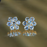 Aquamarine Cluster Earrings