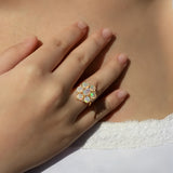 Celestial Opal Diamond Cocktail Ring