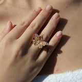 Butterfly Diamond Cocktail Ring