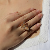 Butterfly Diamond Cocktail Ring