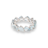 Emma Aquamarine Pear Shape Eternity Ring