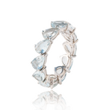 Emma Aquamarine Pear Shape Eternity Ring